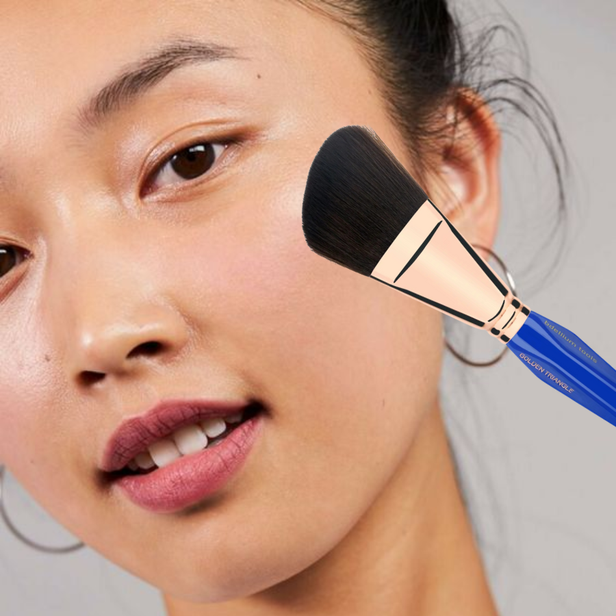 Cọ Tán Phấn Phủ Đầu Xéo Tạo Khối Bdellium Tools Golden Triangle B990 Angled Face